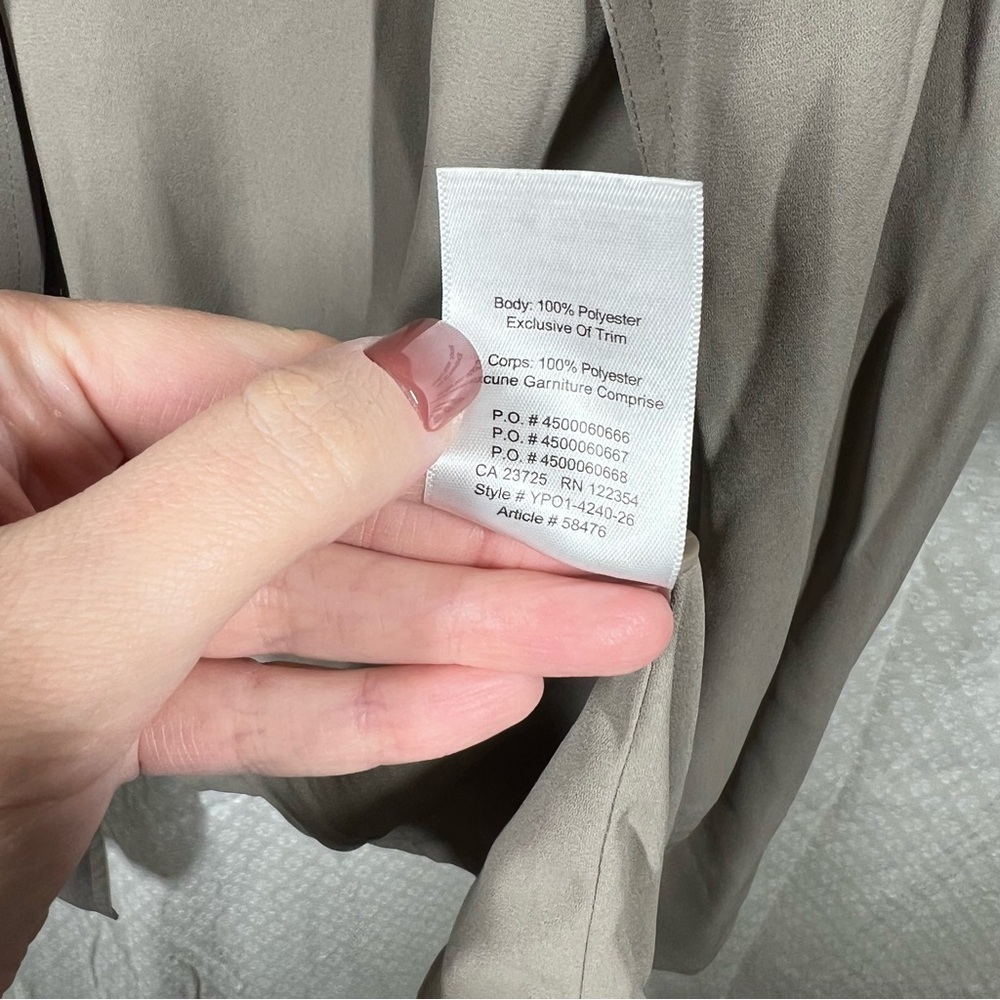 Aritzia Babaton Taupe Light Academia Flowy Quincy‎ Tie Waist Lightweight Jacket - Picture 6 of 9